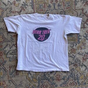 Vintage 1986 Star Trek 20 Year Anniversary Tee Shirt XL Vuarnet Tag
